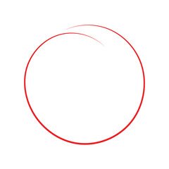 red circle frame icon. isolated on white background.