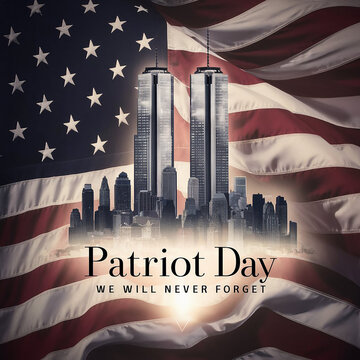 Patriot day we will never forget poster, benner design
