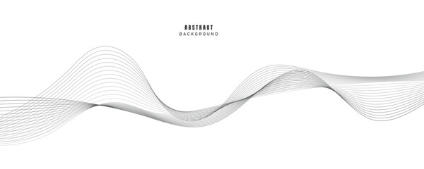 Vector abstract background with dynamic black waves.
