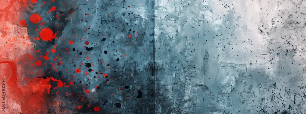 Poster this is a fragment of a wall with graffiti painted in blue and red colors on it. this is a part of c