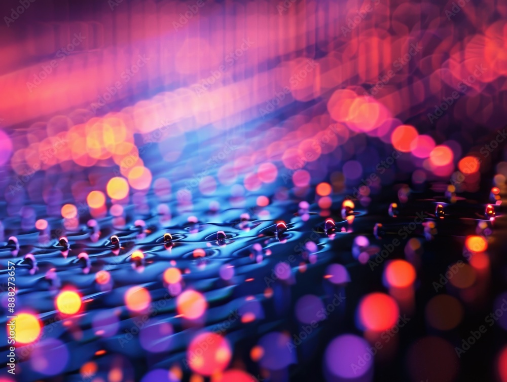 Poster high-resolution image featuring an angled view of a glowing keyboard against a softly lit backdrop