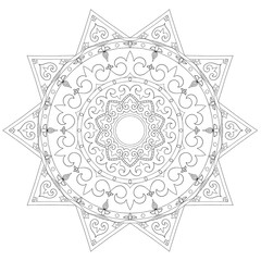 spiritual symbol round ornament