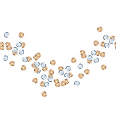 Sewing sequins. Seamless glitter pattern. Watercolor illustration of sewing accessories for clothing decoration. Embroidery. Ornament for background design, packaging, textile, banner