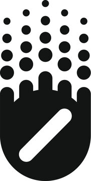 recommend clip art: Black and white icon of a shower head spraying water drops, representing hygiene and relaxation