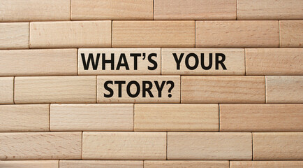 What is your story symbol. Concept words What is your story on wooden blocks. Beautiful wooden...