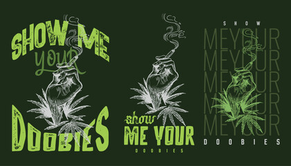Weed vintage design Joint Smoke illustrations for your work Logo, mascot merchandise t-shirt, stickers and Label designs, poster, greeting cards advertising business company or brands. 