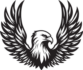 Eagle Veteran silhouette design vector and illustration