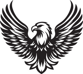 Fototapeta premium Eagle Veteran silhouette design vector and illustration