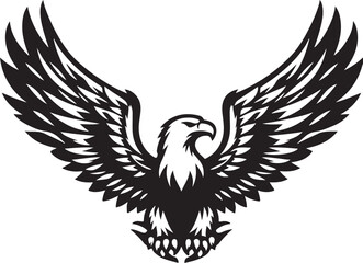 Eagle Veteran silhouette design vector and illustration