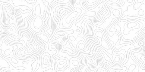 Vector white wave line geography landscape Topo contour map on white background. Geographic mountain relief diagram line wave carve pattern. Topographic world map contour lines map texture.