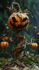 wisted Pumpkin Tree Halloween Spook