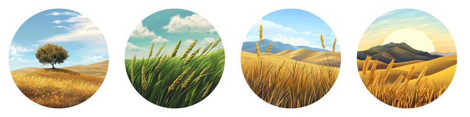 Plains clipart collection, symbol, logos, icons isolated on transparent background