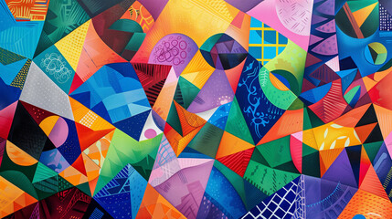 カラフルな幾何学模様