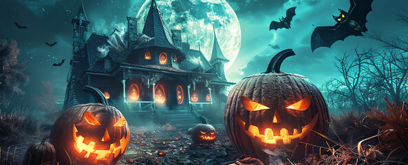 halloween pumpkins, AI generated