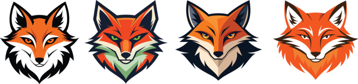 Fox head  vector illustration