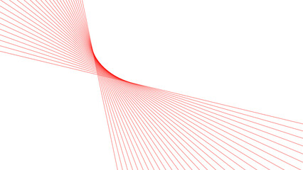 Red color wavy curve lines background 4K illustration.	
