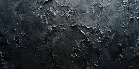 Fototapeta premium close-up view of textured black paint on an interior wall; ideal for home decor inspiration