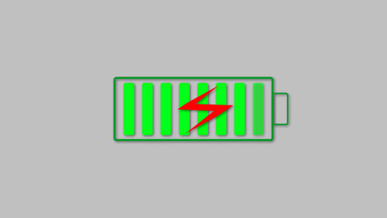 Obraz premium Battery fast charging icon background. Abstract battery icon concept. 