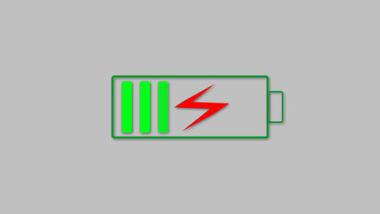 Battery fast charging icon background. Abstract battery icon concept. 