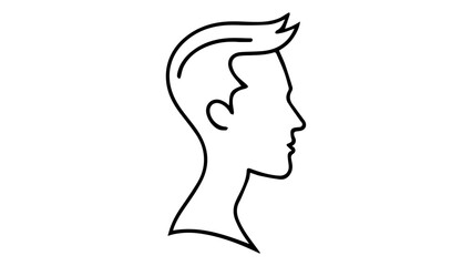 very simple outline of a cartoon person shape in vector