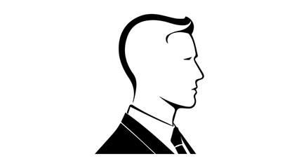 silhouette of a person in suit without eyes