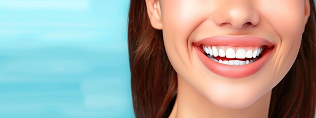 Fototapeta premium Close-up of Woman's Bright Smile
