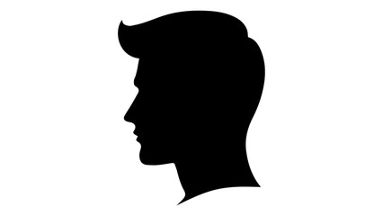 silhouette of a person, simple black shape of a person head for incognito profile picture
