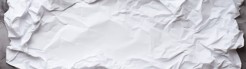 Białe gładkie tło w zagięcia. Kartka papieru pomięta. Warstwy, nieregularna struktura, pattern.	