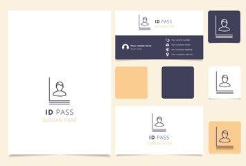 Minimalist and modern id pass logo design for business branding