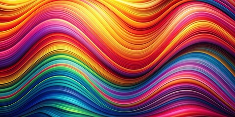 Obraz premium Abstract Rainbow Wave Background, Colorful, Vibrant, Fluid, Swirls, abstract, rainbow