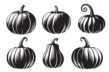 Pumpkin Silhouettes vector