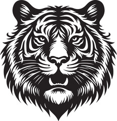 tiger head vector illustration mascot logo 