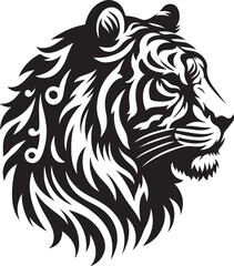Fototapeta premium tiger head vector illustration mascot logo 