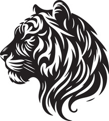 tiger head vector illustration mascot logo 