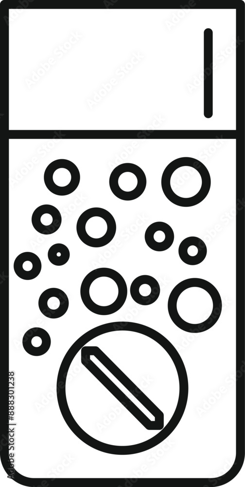 Poster electronic device measuring voltage, with a digital display showing multiple circles