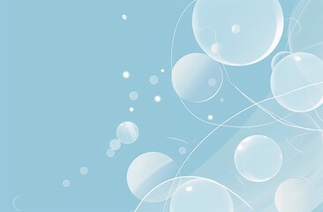 Light blue background with white circles and dark sky-blue accents, light blue background, minimalist style