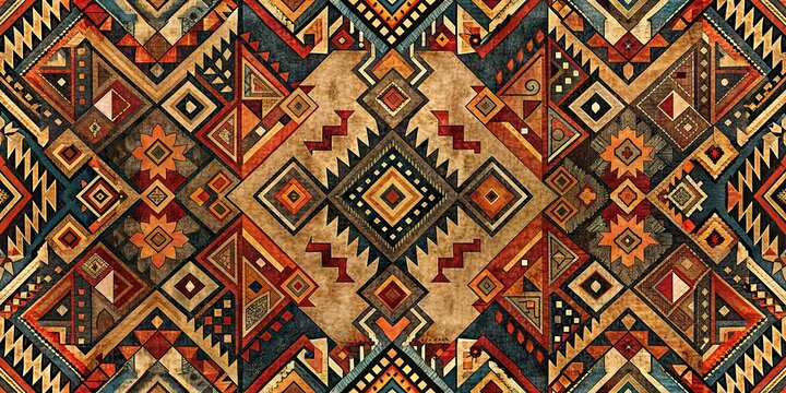 Geometric Abstract Native American Pattern, Geometric pattern, abstract pattern, native american art, tribal art