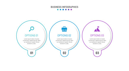 Horizontal progress bar featuring 3 arrow-shaped elements, symbolizing three six stages of business strategy and progression. Clean timeline infographic design template. Vector for presentation