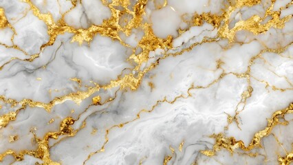 Abstract white marble background with golden