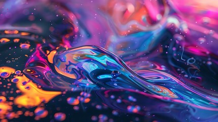 Stunning, colorful liquid gradients on a clear, neutral background. Swirling, colorful liquid waves creating an abstract art piece. 