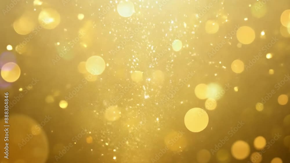 Aufkleber golden bokeh lights sparkle and shimmer against a soft, blurred background.