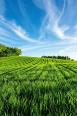 Obraz premium green wheat field