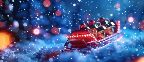 The jingle bells banner presents an ultramodern