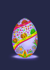easter egg with pattern