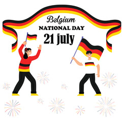 Belgium National Independence Day On 21 July. Belgium National Day.