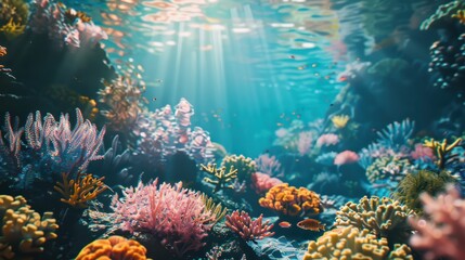 Corals play a role in the underwater natural sea life.