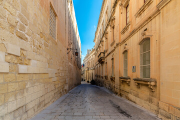 Obraz premium The Mdina City street view in Malta