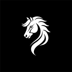 Minimalist, modern vector Horse logo
