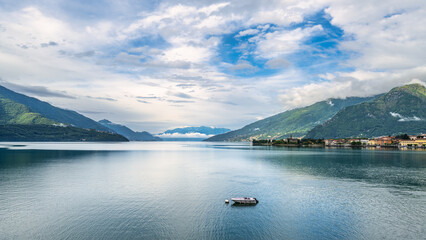 Fototapeta premium A view of Lake Como from Gravedona