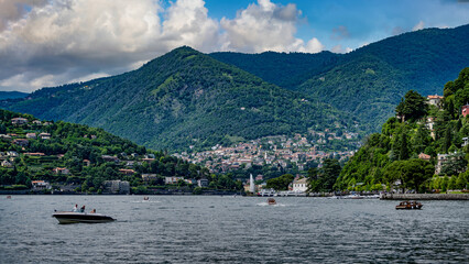A view of Lake Como from the town of Como
